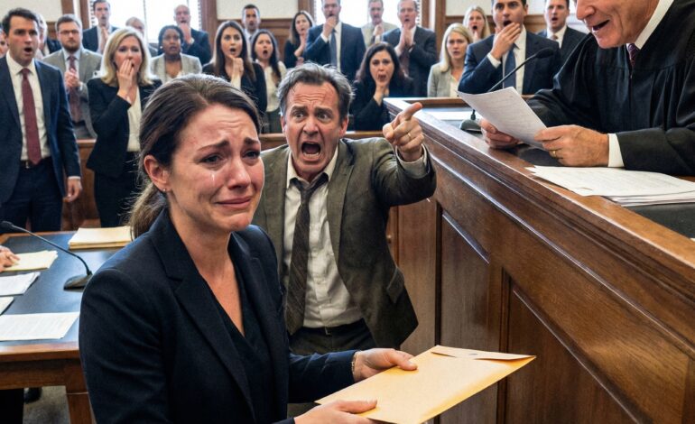 A válásunk során a férjem nevetett: „Elveszem a millióid felét, beleértve a nagymamád hagyatékát is.” A tárgyalóteremben fellángolás robbant – mígnem felálltam, átnyújtottam a bírónak a borítékot, és azt mondtam: „Ellenőrizd újra.” A bíró a férjemre nézett, és hangosan felnevetett.
