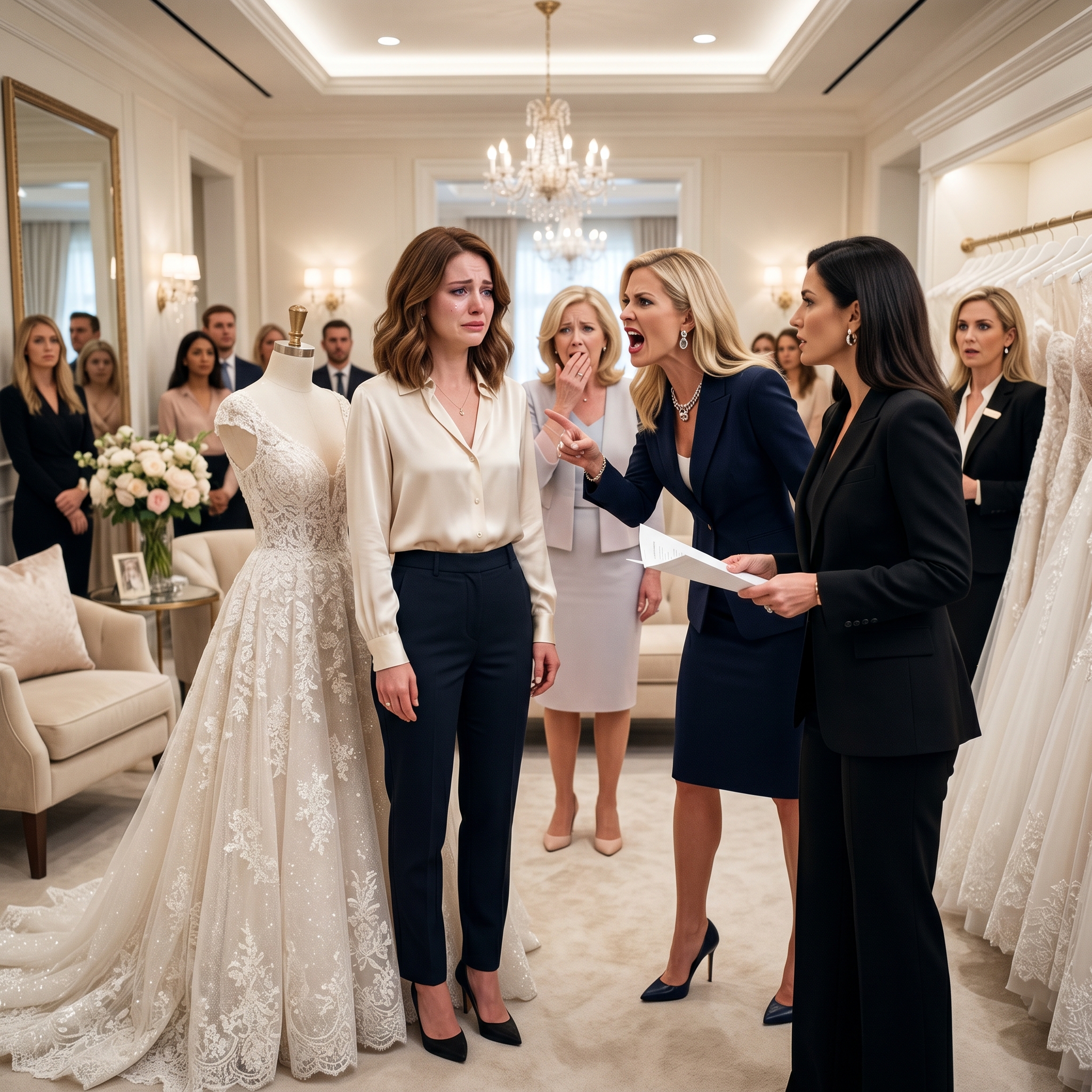 A húgom kigúnyolt, mert drága menyasszonyi ruhákhoz nyúltam – aztán rájött, hogy az üzletemben állt – Royals