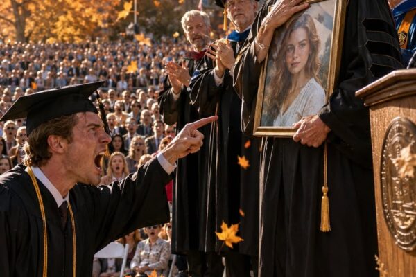 A fiam kitiltott az orvosi egyetemi diplomaosztójáról, azzal az üzenettel, hogy a sebhelyes kezeim és a sántításom zavarba hozná gazdag apósát. 30 évig súroltam a padlót, hogy kifizessem a tandíját. Ennek ellenére megjelentem, csak a leghátsó sorban bújva. De abban a pillanatban, hogy az egyetem rektora bejelentette az „Életmű Hős Díjat”, és a nevemre szólított a színpadon, kiléptem az árnyékból. Ahogy elsántikáltam a sora mellett, fiam arrogáns arckifejezése teljes rémületté változott…