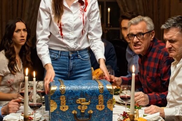 A családi vacsorán kaptam egy „különleges” ajándékot. Benne volt a bátyám 250 000 dolláros adóssága. Apa azt mondta: „Ezt ki kell fizetned.” Amikor nem voltam hajlandó, bort fröcskölt az arcomba, anya pedig felkiáltott: „Tűnj el innen!” Harminc perccel később megjelent egy férfi… Az egész szoba elcsendesedett.